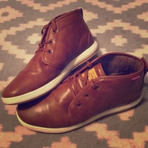 Levi’s leather high top shoes.
